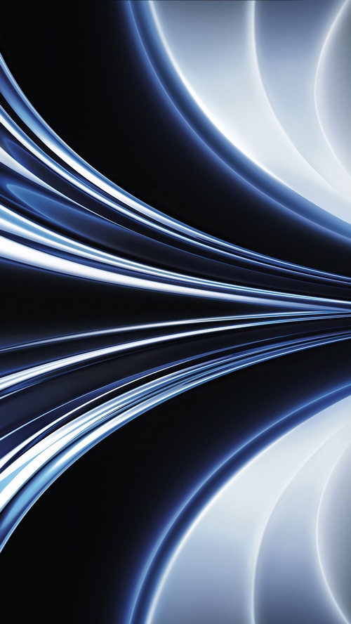 Apple Macbook with abstract blue light streaks