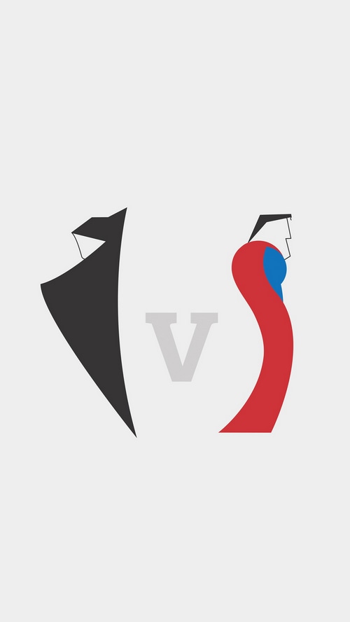 Minimalist Batman vs Superman Artwork
