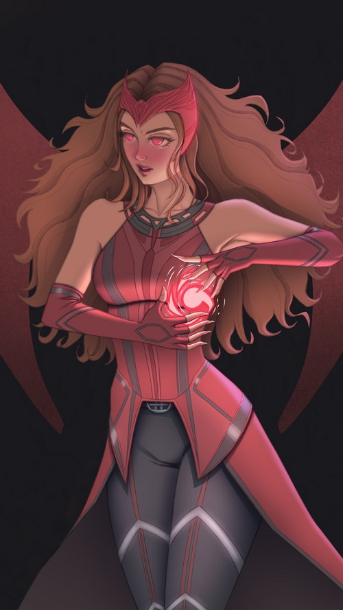 Scarlet Witch creating magic with her hands