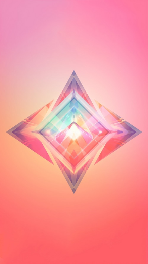Abstract geometric crystal artwork by Justin Maller