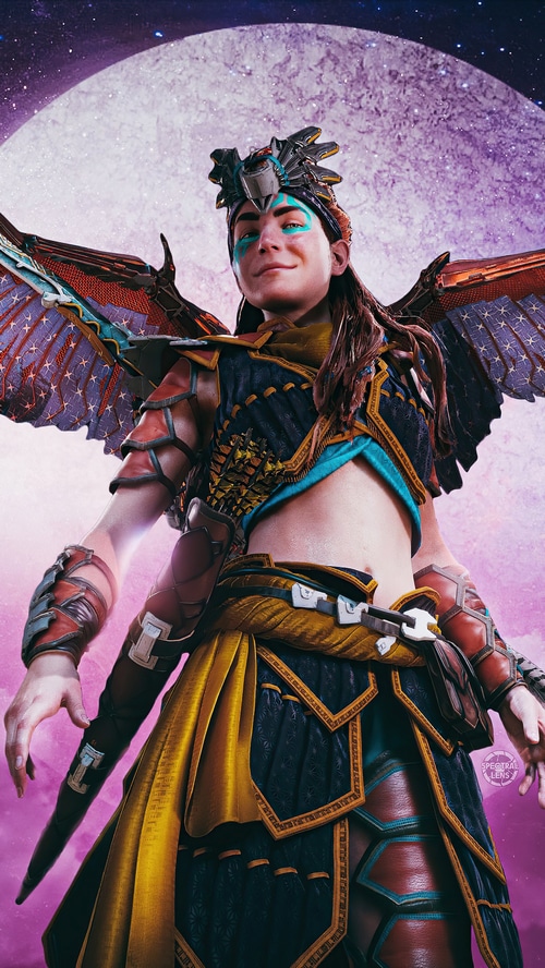 Aloy from Horizon Forbidden West with wings
