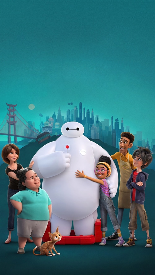 Baymax and friends in San Fransokyo