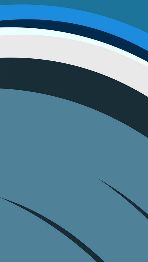 Abstract minimalist artwork with blue and white lines