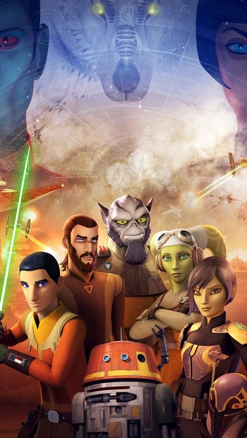 Star Wars Rebels characters and ships