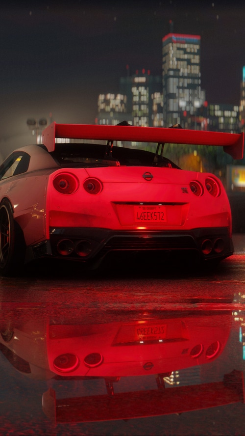 Nissan GT-R in GTA V at Night