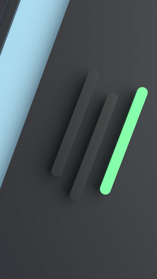 Abstract minimalist design with green and dark elements