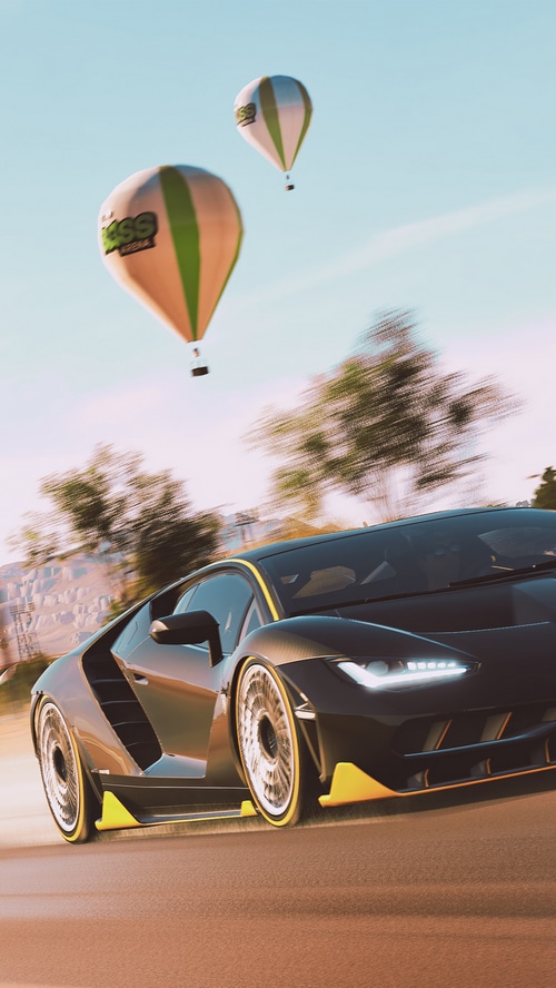 Forza Horizon 5 Lamborghini Huracan with Hot Air Balloons