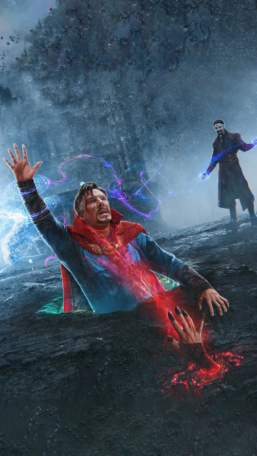 Doctor Strange and Scarlet Witch in Multiverse of Madness