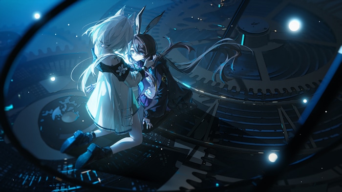 Arknights: Kaltsit and Amiya in a Mechanical World