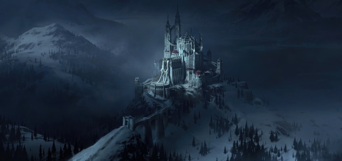 4K Castlevania Castle in Snowy Mountains