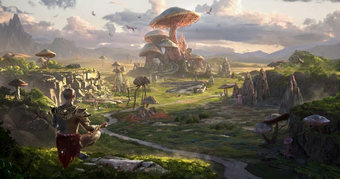 The Elder Scrolls III: Morrowind landscape with mushrooms