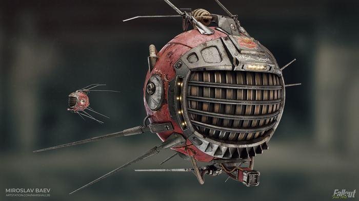 Fallout ED-E Robot with Companion