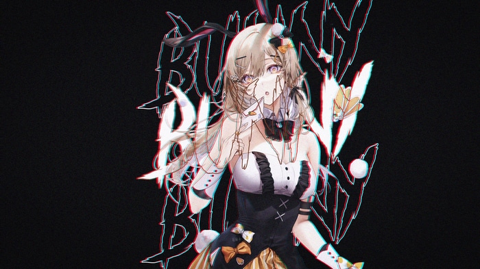 Bunny Girl with Bunny Ears and Bow Tie