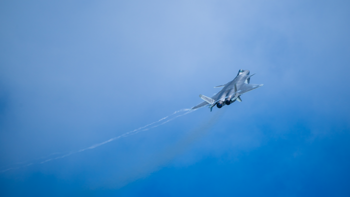 4K Military Aircraft Flying in the Sky