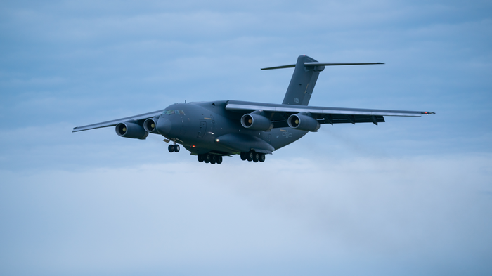 Yun-20 Military Aircraft Flying in Sky