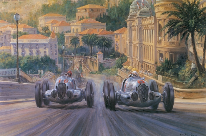 1937 Mercedes-Benz W 125 race cars in Monaco