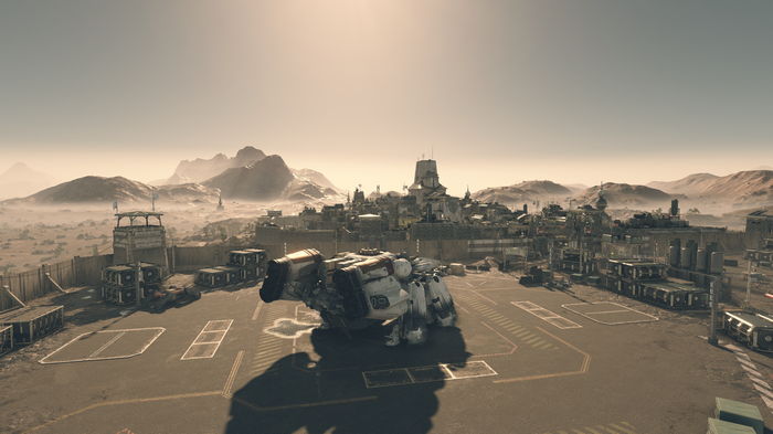 4K Starfield CGI space settlement