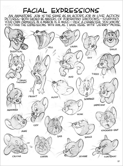 Jerry Mouse Facial Expressions Study
