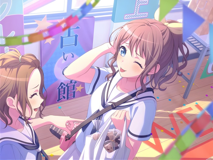 4K Yamabuki Saaya and friend in school uniforms