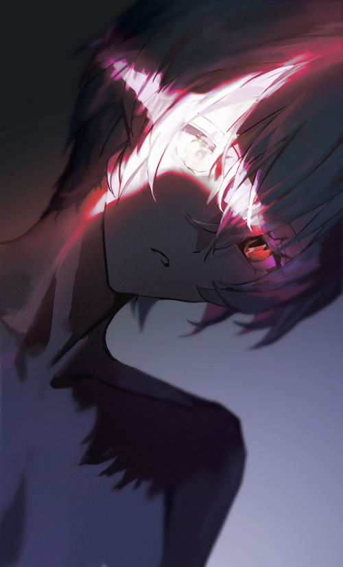 Ayanami Rei with red eyes, Neon Genesis Evangelion