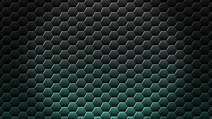 Dark Hexagon Pattern with Teal Gradient