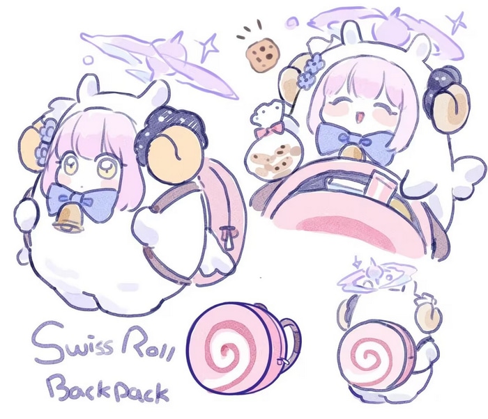 Misono Mika Swiss Roll Backpack Design
