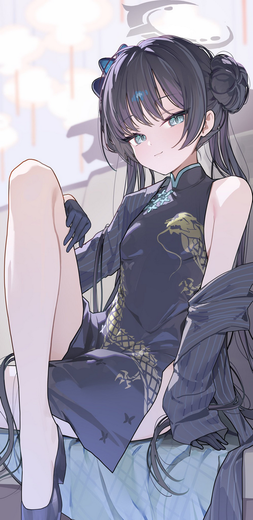 Kisaki in a Chinese dress from Blue Archive