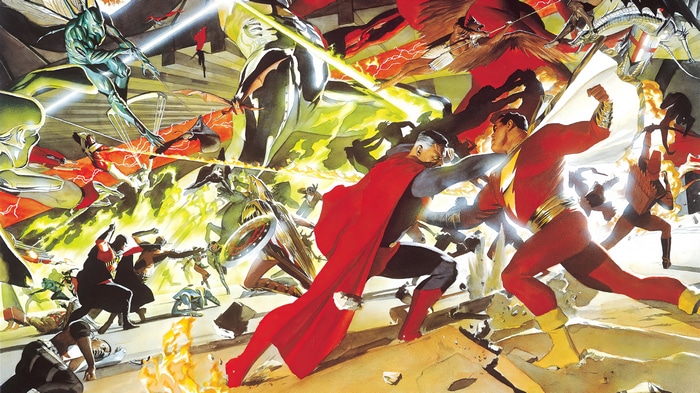 4K Alex Ross DC Comics Superhero Battle