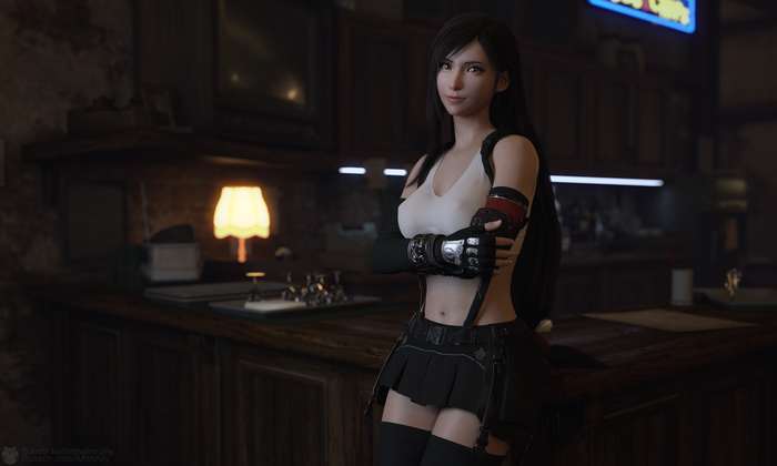 4K Tifa Lockhart fan art by Miss Ally