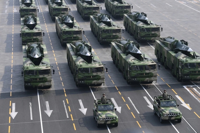 DF-17 hypersonic missiles in military parade