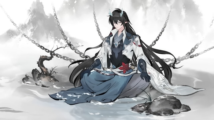 Dan Heng from Honkai: Star Rail with chains