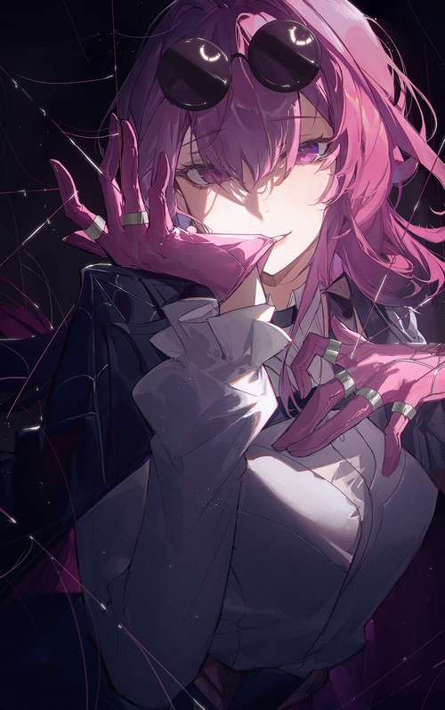 Purple Eyes Smiling Purple Hair Rings Gloves Kuroduki Honkai Star Rail Kafka Glasses Hd