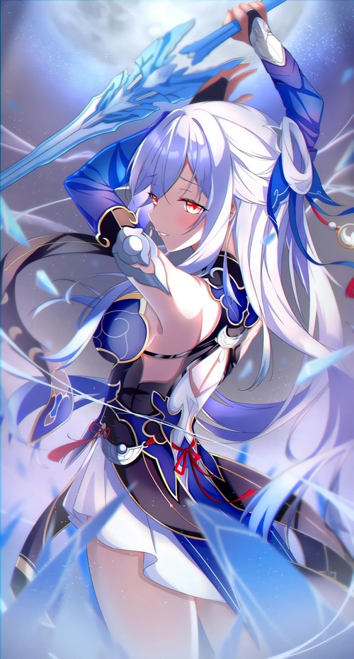 Jingliu from Honkai: Star Rail with a sword