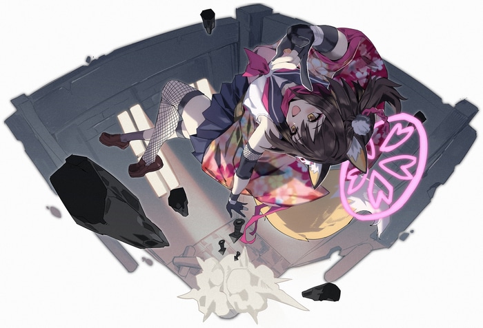 Izuna Kuda from Blue Archive with fox ears and tail