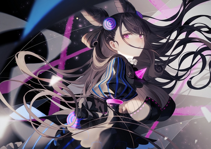 Murasaki Shikibu from Fate series with purple eyes