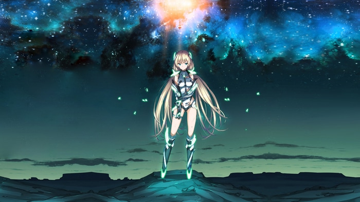 Angela Balzac in a cosmic landscape from Expelled From Paradise