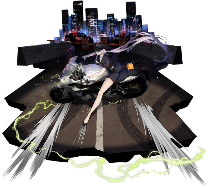 Azur Lane Kirov on a Motorcycle