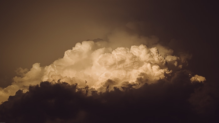 4K monochrome thunderstorm clouds in the sky