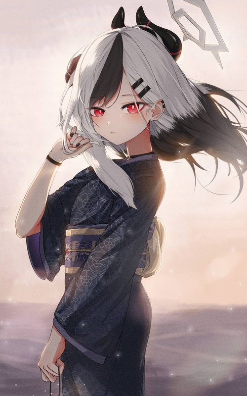 Onikata Kayoko from Blue Archive in a Kimono