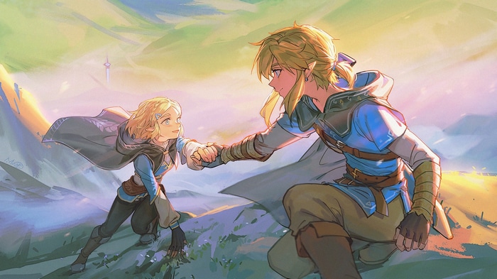 Link and Zelda in The Legend of Zelda: Tears of the Kingdom