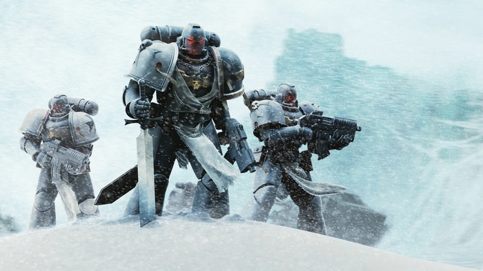 Warhammer 40,000 Black Templars in a Snowstorm