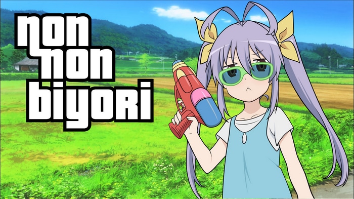 Non Non Biyori: Miyauchi Renge with Water Gun