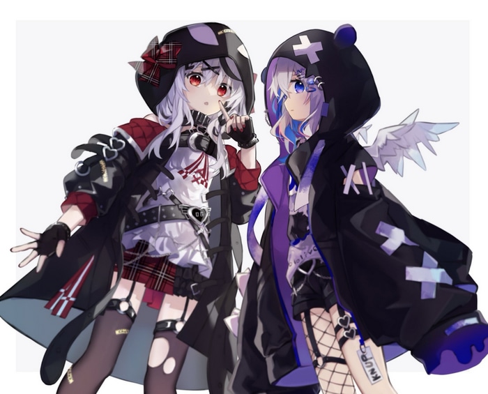 Sakamata Chloe and friend with wings
