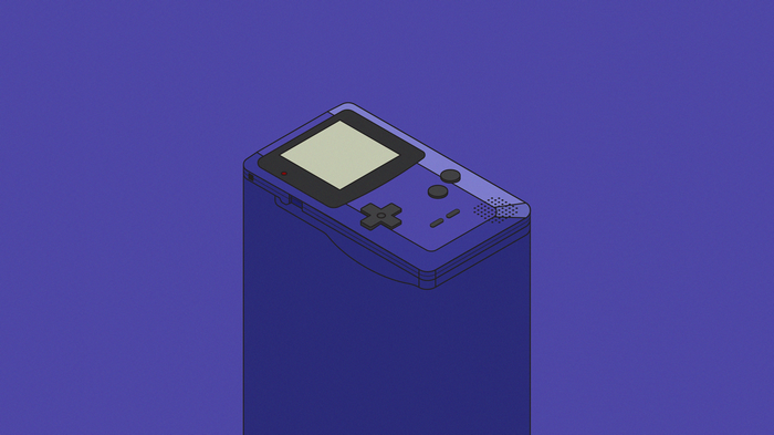 4K GameBoy Color illustration with shadow