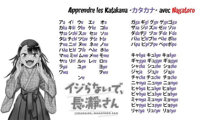 Apprendre les Katakana avec Nagatoro