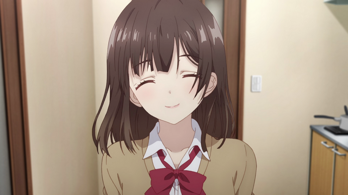 Sayu Ogiwara smiling in a school uniform