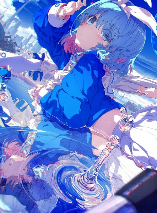 Blue Archive Arona with Bunny Ears in Water