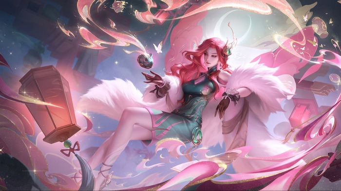 Honor of Kings: Pink Haired Woman with Lanterns