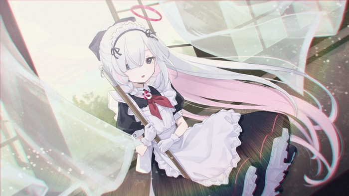 Blue Archive Plana in Maid Outfit with Sunlight