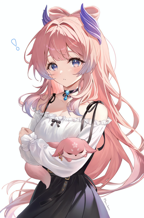 Sangonomiya Kokomi holding a pink creature